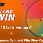 Amazon Uber Spin and Win Quiz Answers Today – Win Uber Cashback (10 Lakh Winners) ( Guess and Win Quiz Contest )