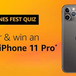 Amazon Fab Phones Fest Quiz Contest Answers - Play & Win Apple iPhone 11 Pro