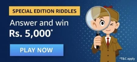 Amazon Special Edition Riddles Quiz Contests Answers - Win ₹5,000 Pay Balance