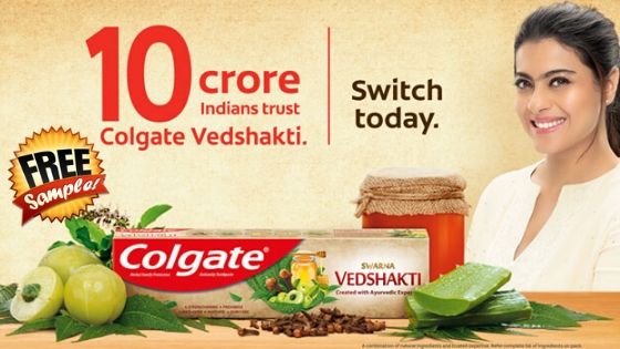 Free sample of Colgate Vedshakti Toothpaste