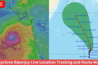 Cyclone Biporjoy Live Location Tracking and Route Map