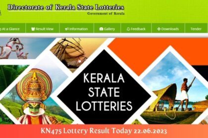 KN475 Lottery Result Today 22.06.2023, Kerala Karunya Plus Live Results