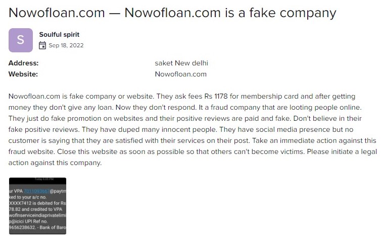 Exploring Nowofloan Customer Complaints on Complaint Sites