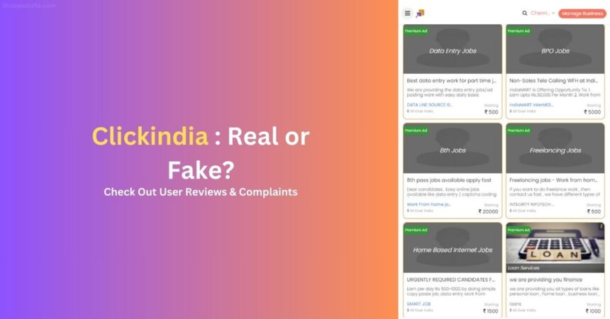 Clickindia is Real Captcha Work Site or Fake? User Reviews