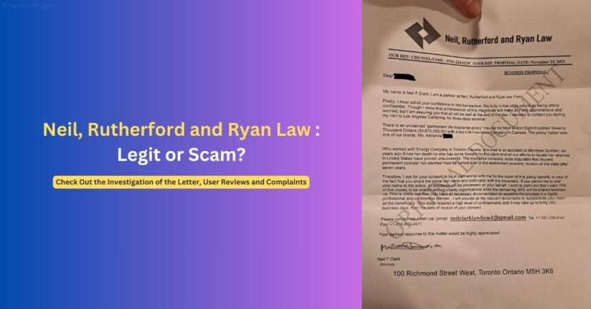 Neil Rutherford and Ryan Law Mail Scam: Is the letter Real?