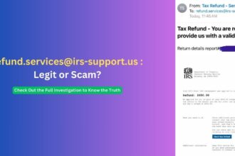 Is refund.services@irs-support.us Legit IRS Email or a Scam?