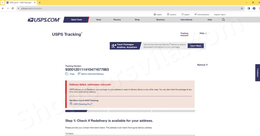 Exposing 9300120111410471677883 Fake USPS Delivery Scam