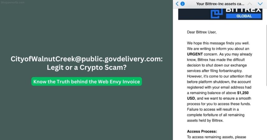 Got the CityofWalnutCreek@public.govdelivery.com Email: Legit or Ctypto Scam?