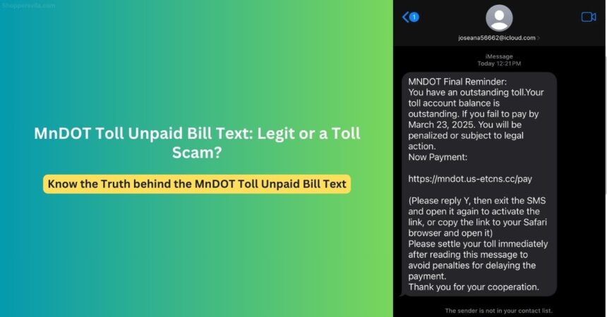 MnDOT Final Reminder Toll Text Scam Steals Your Data