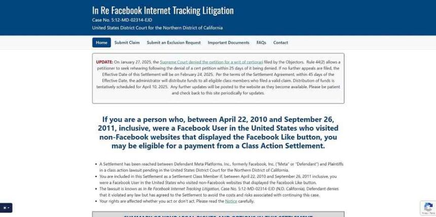$90M Facebook Internet Tracking Settlement Payouts Started