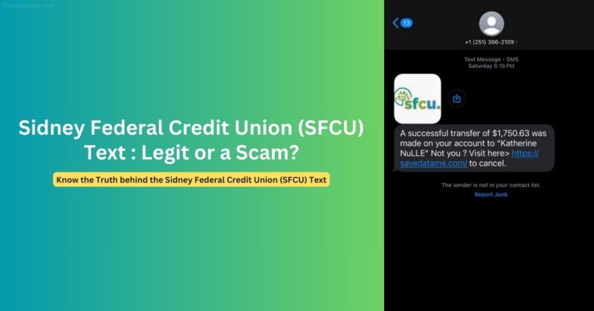 Alert SFCU Members Targeted in Sophisticated Text Scam