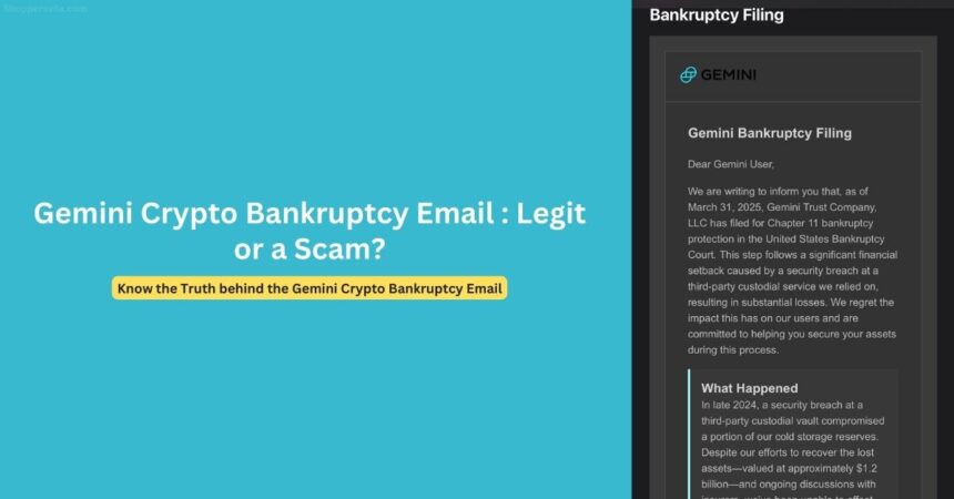 Gemini Crypto Bankruptcy Email Phishing Scam Exposed Today