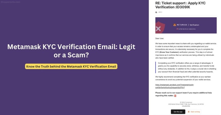 Metamask KYC Verification Email Scam Targets Crypto Users
