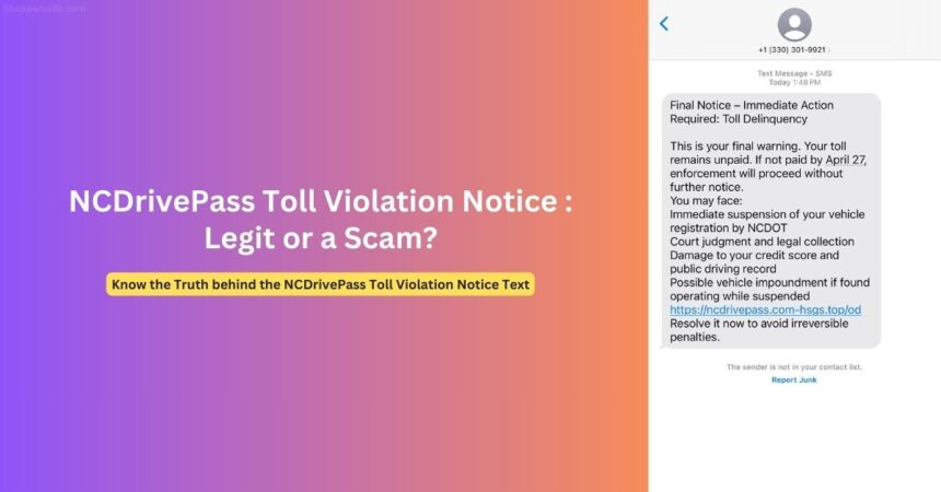 NCDrivePass Toll Scam: How to Avoid Being the Next Victim