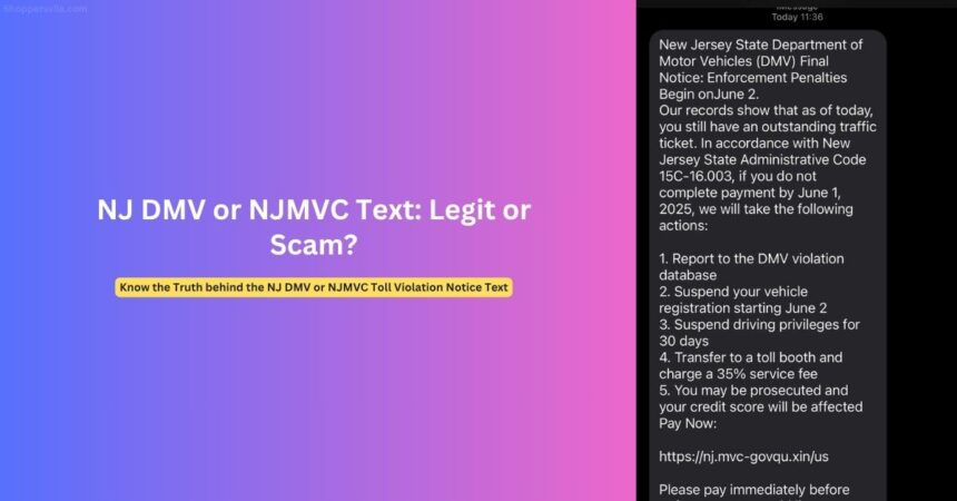 NJ DMV or NJMVC Text Scam Alert: Protect Yourself Now