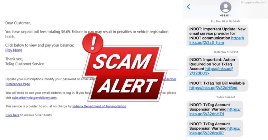 TxTag Indiana Unpaid Toll Emails: Massive Scam Alert