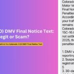 Colorado (CO) DMV Final Notice Text Scam Rising Nationwide