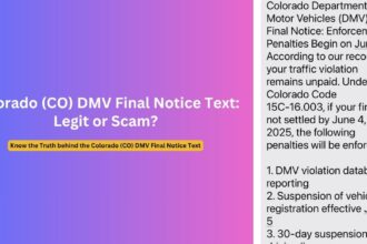 Colorado (CO) DMV Final Notice Text Scam Rising Nationwide