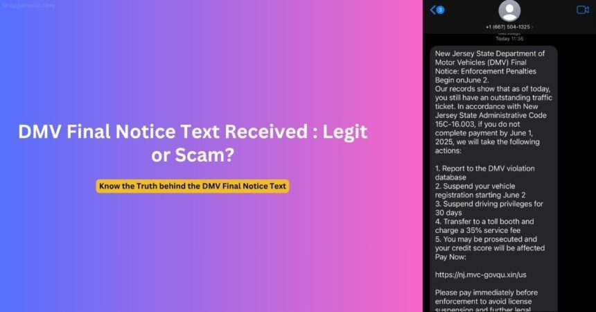 DMV Final Notice Text Scam Exposed: Nationwide Alert Issued