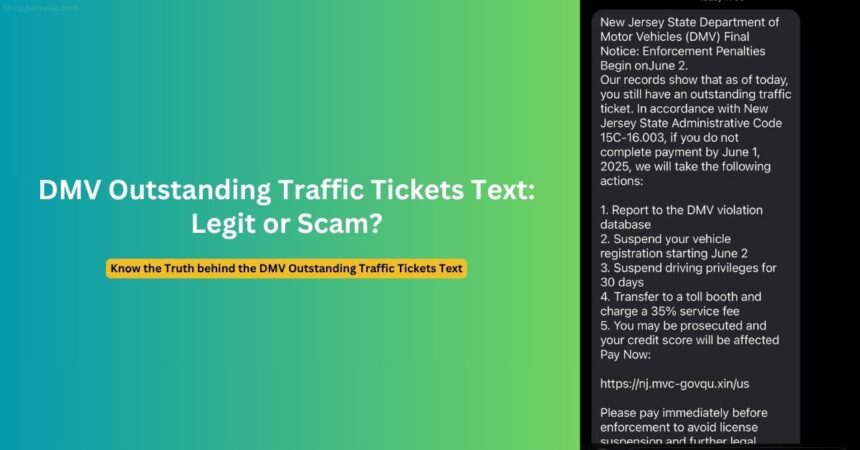 DMV Outstanding Traffic Tickets Text Notice: Is it a Scam?