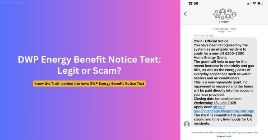 DWP Energy Benefit Notice Scam Alert: Don't Fall Victim