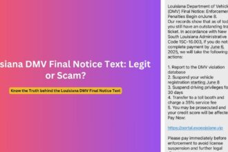 Louisiana DMV Final Notice Text Scam Alert: Protect Yourself