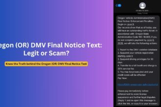 Oregon DMV Final Notice Text Scam: Urgent Alert