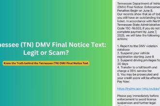 Tennessee (TN) DMV Final Notice Text Scam Exposed