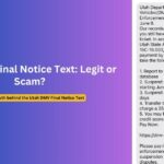 Utah DMV Final Notice Text Scam Alert - Don't Be Fooled