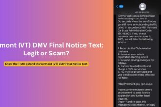 Vermont DMV Final Notice Text Scam: Critical Alert