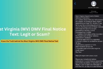 West Virginia (WV) DMV Final Notice Text Scam: Emergency Alert