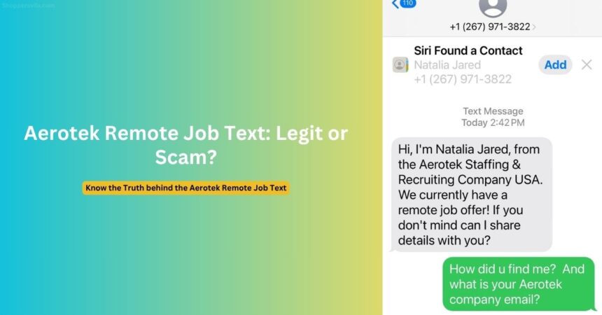 Aerotek Remote Job Text: Legit or a Scam Recruiter?